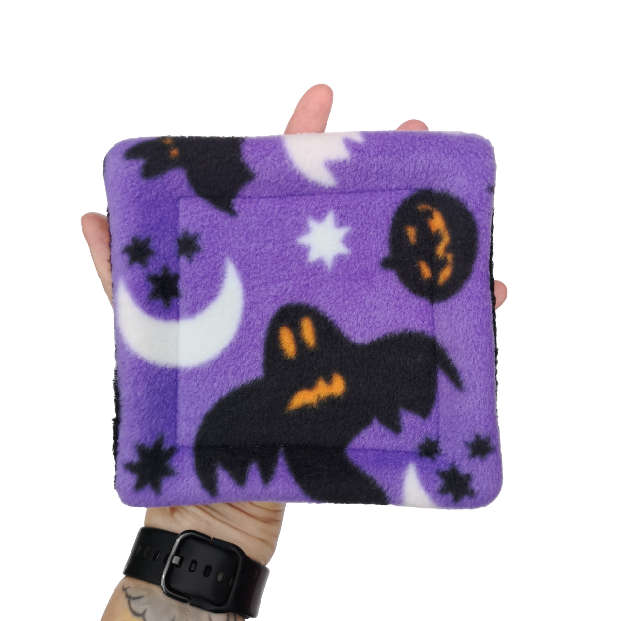 Set of 2 Water Bottle Drip Mats | Halloween Night Print & Black