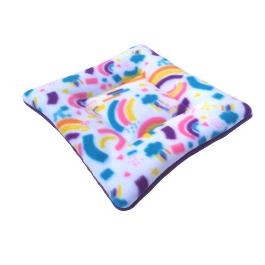 Fleece Padded Mat | Abstract Rainbows & Purple