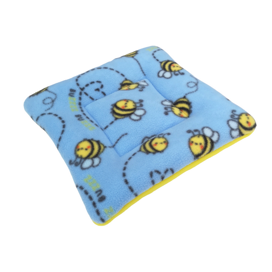 Fleece Padded Mat | Bumblebees Print & Yellow