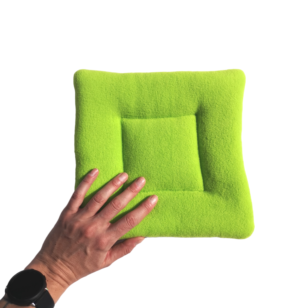 Fleece Padded Mat | Spring Flowers Print & Lime Green