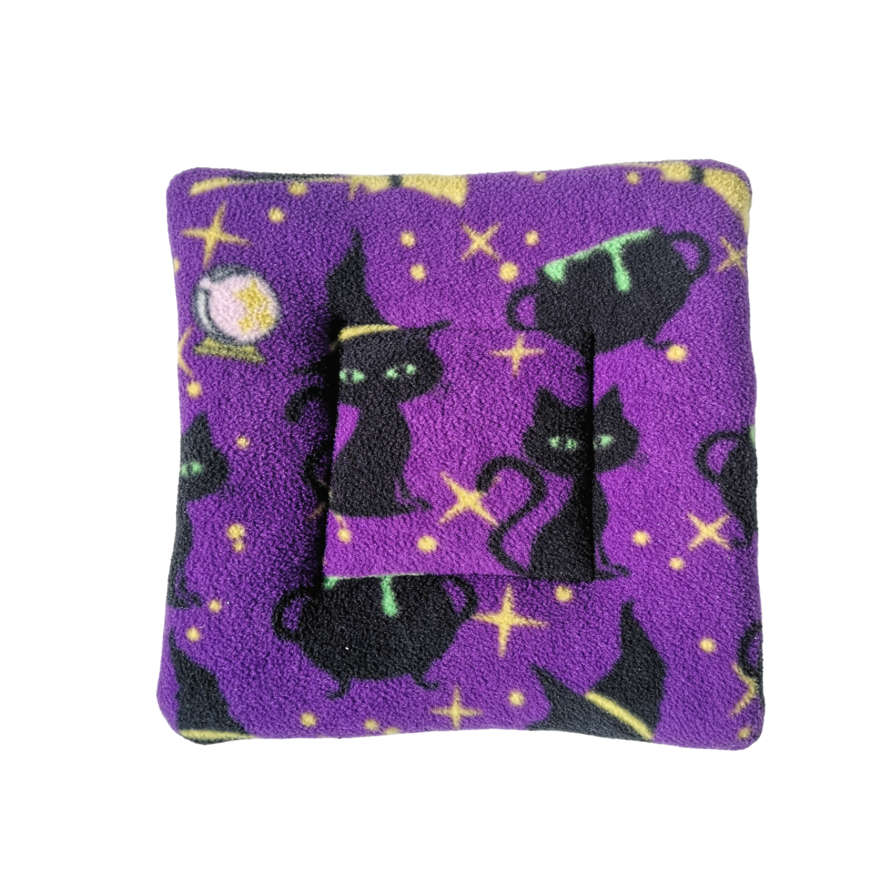 Fleece Padded Mat | Halloween Black Cats Print