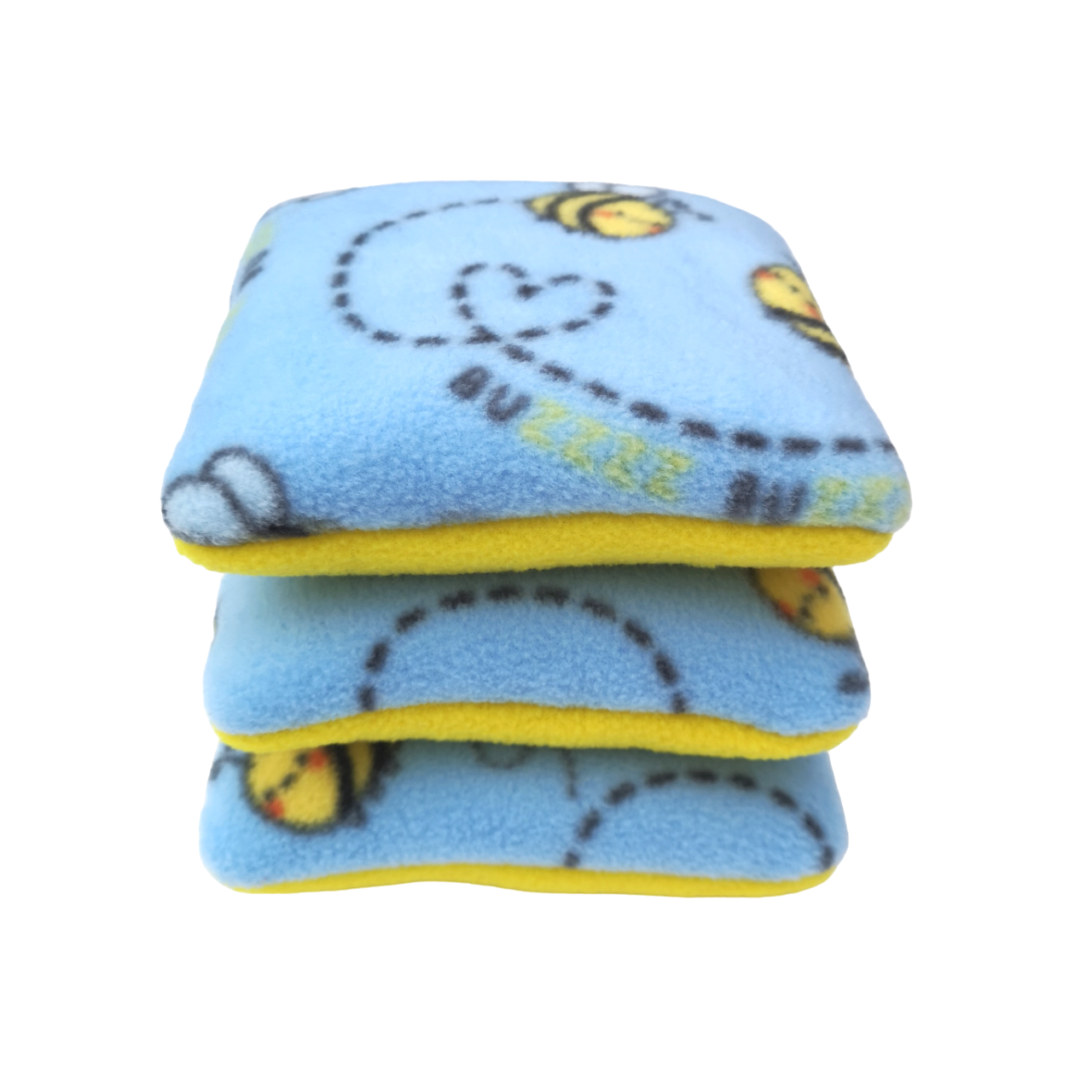 Fleece Pillows | Bumblebees Print & Yellow