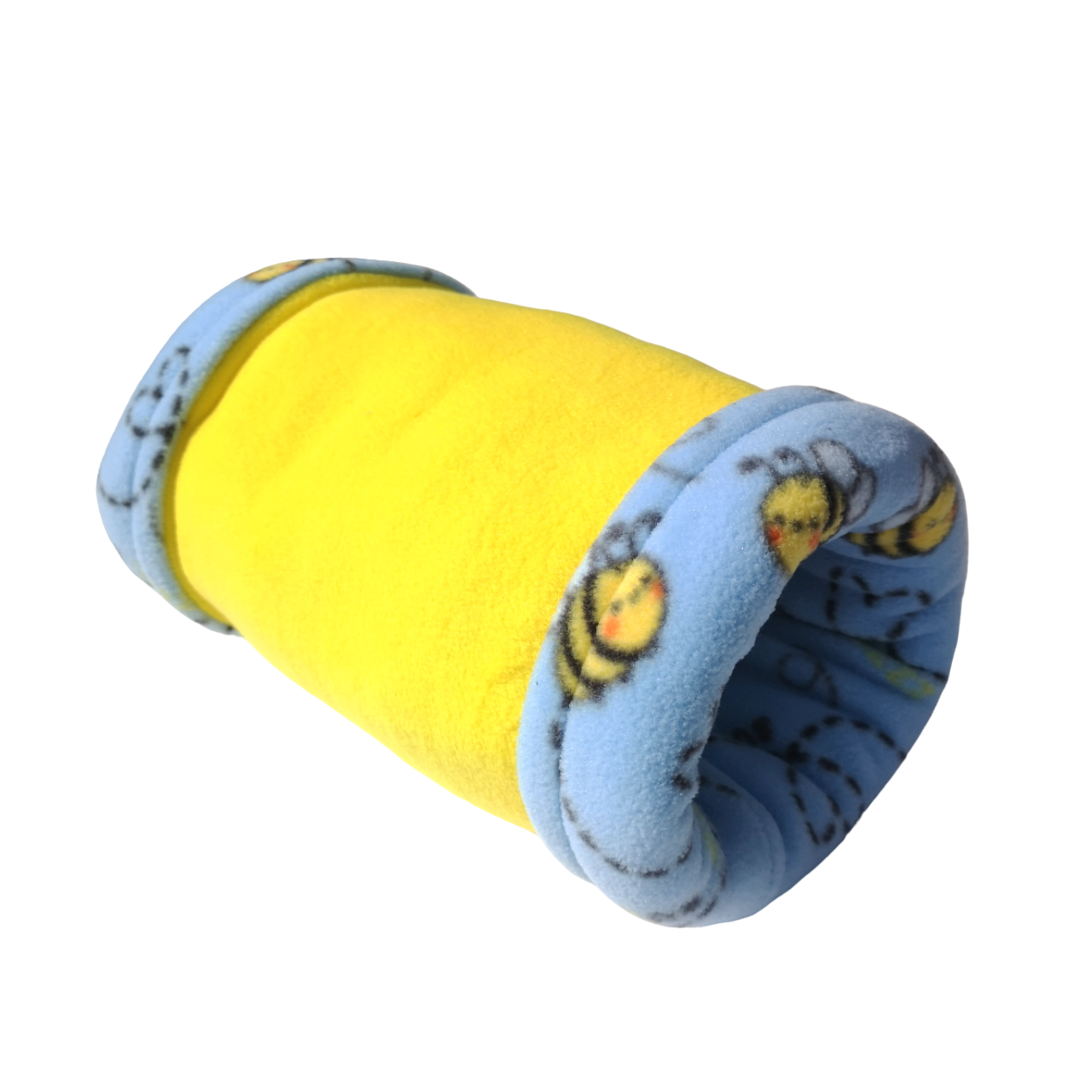 Fleece Tunnel for Small Pets | Bumblebees Print | Choose Inner Colour