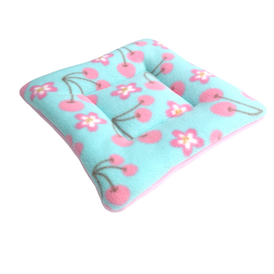 Fleece Padded Mat | Cherry Blossom Print & Light Pink