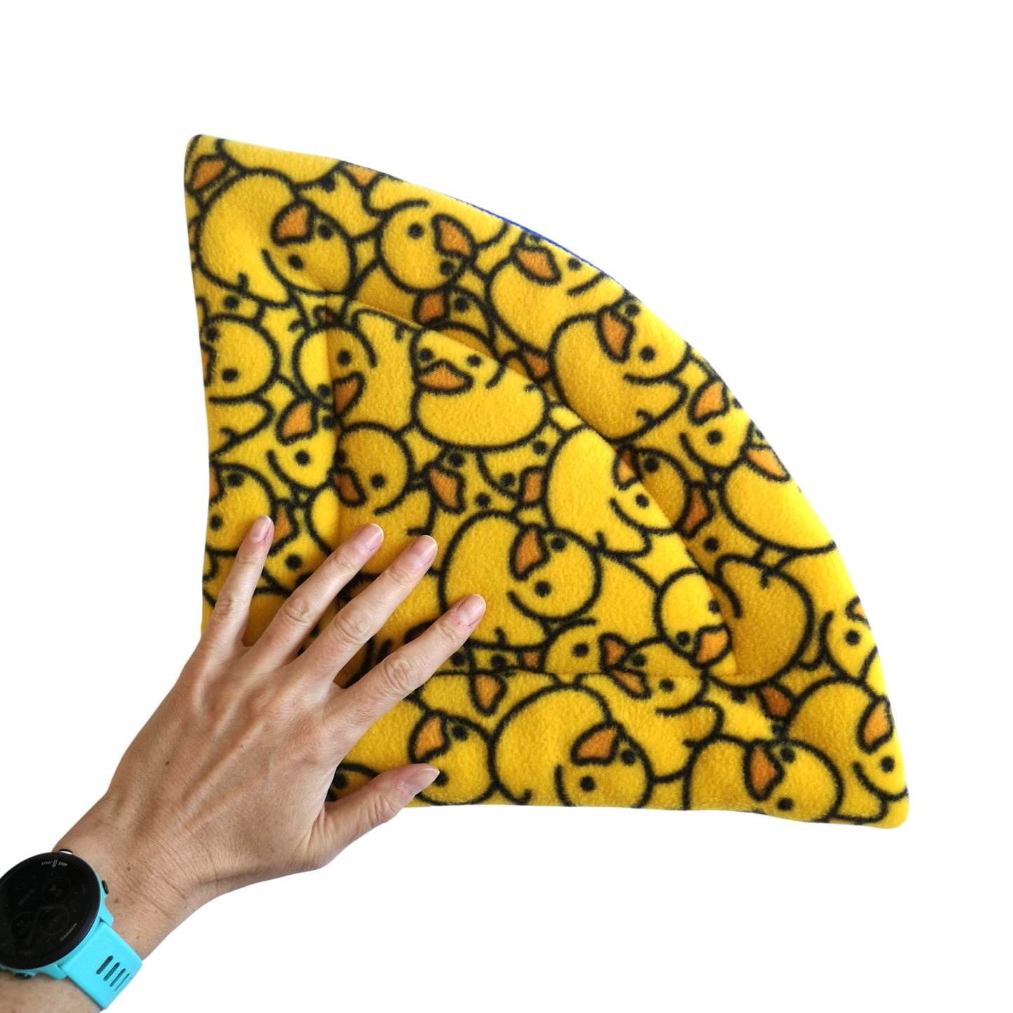 Fleece Corner Padded Mat | Rubber Ducks & Royal Blue
