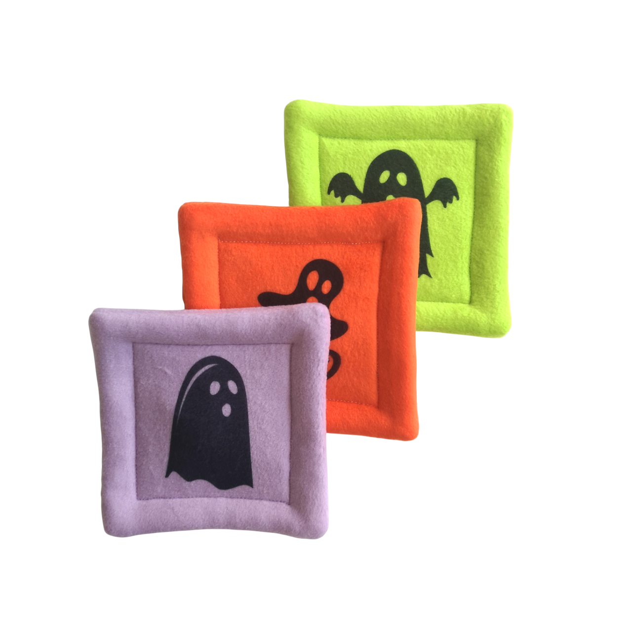 Set of 3 Water Bottle Drip Mats | Halloween Ghosts Print