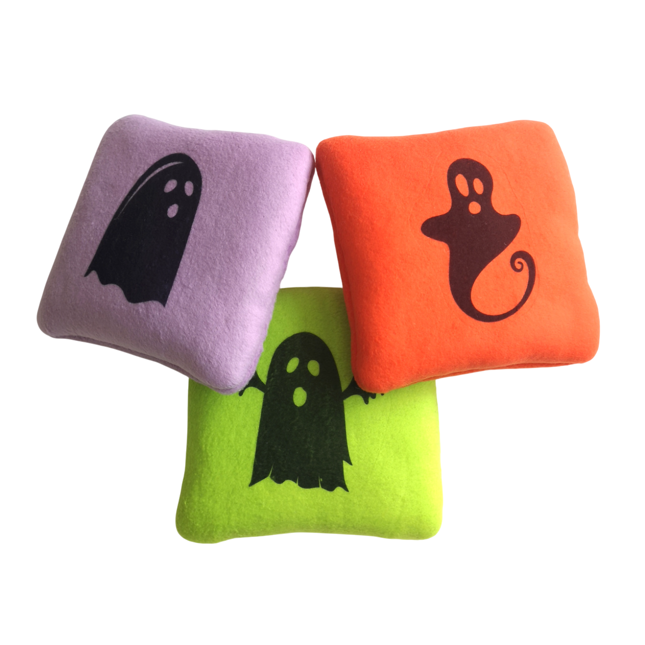 Set of 3 Fleece Pillows | Halloween Ghosts