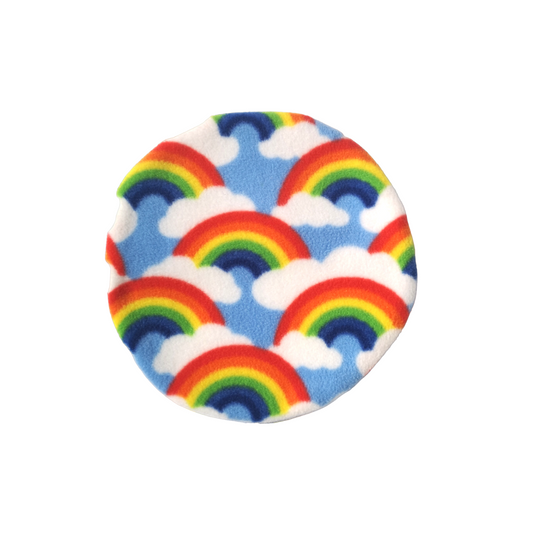 Replacement Fleece Heat Pad Cover | Rainbows Print & White