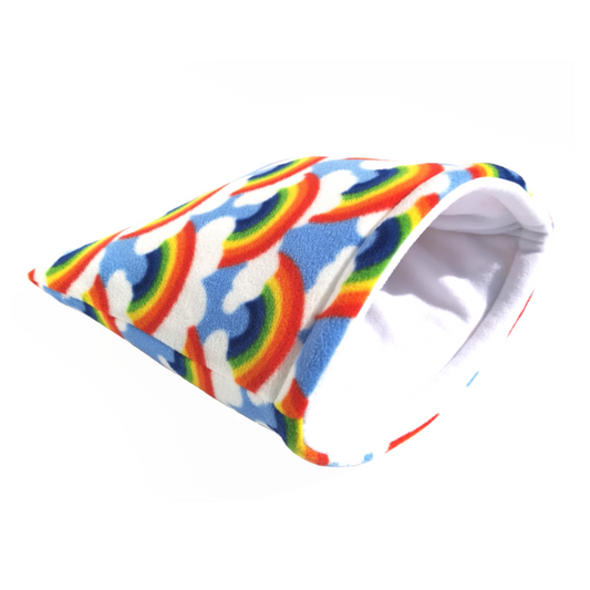 Fleece Sleeping Bag for Small Pets | Rainbows Print