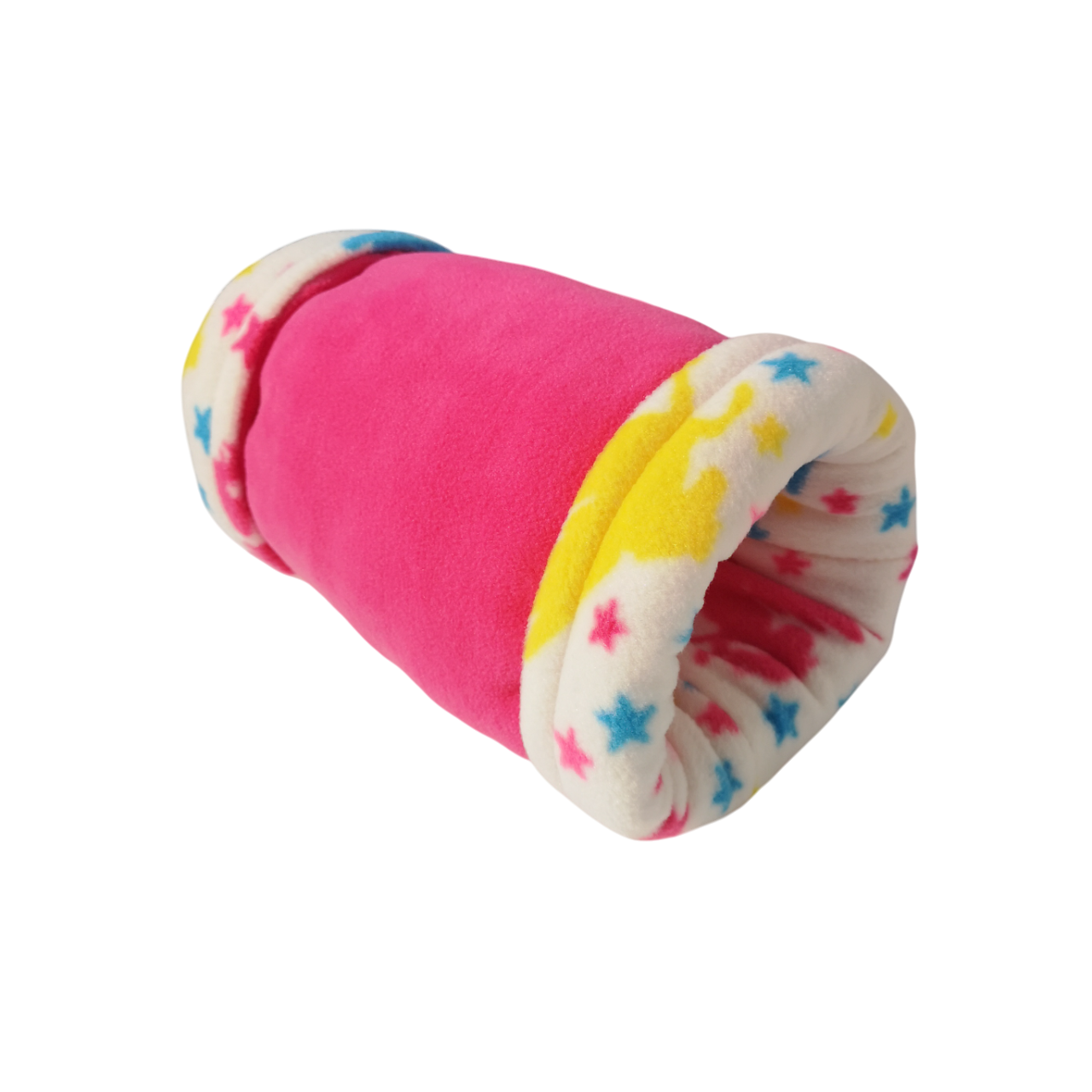Fleece Tunnel for Small Pets | Unicorns Print & Dark Pink