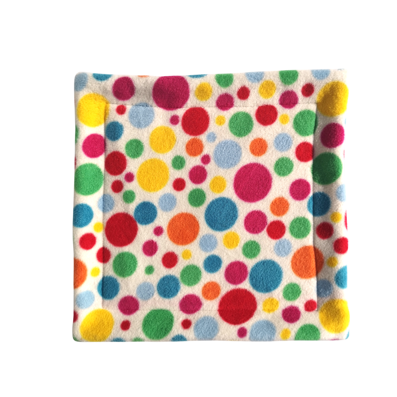 Fleece Mat with Absorbent Core | White Multi Spot Print
