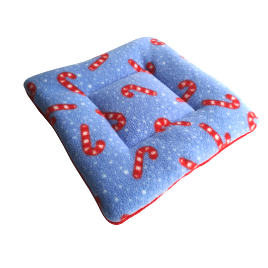 Fleece Padded Mat | Candy Canes Print