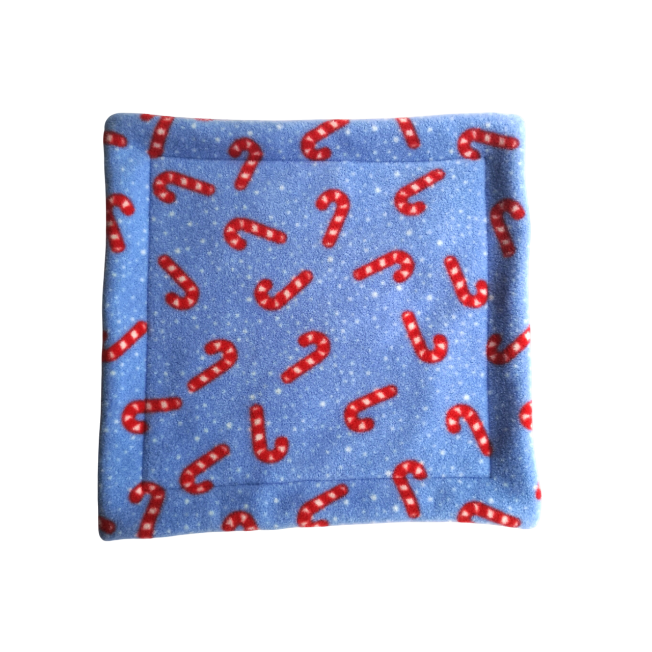 Fleece Mat with Absorbent Core | Candy Canes Print
