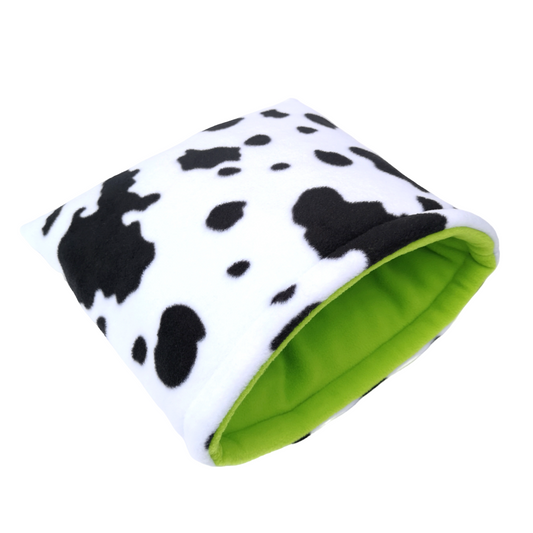 Fleece Sleeping Bag for Small Pets | Cow Print