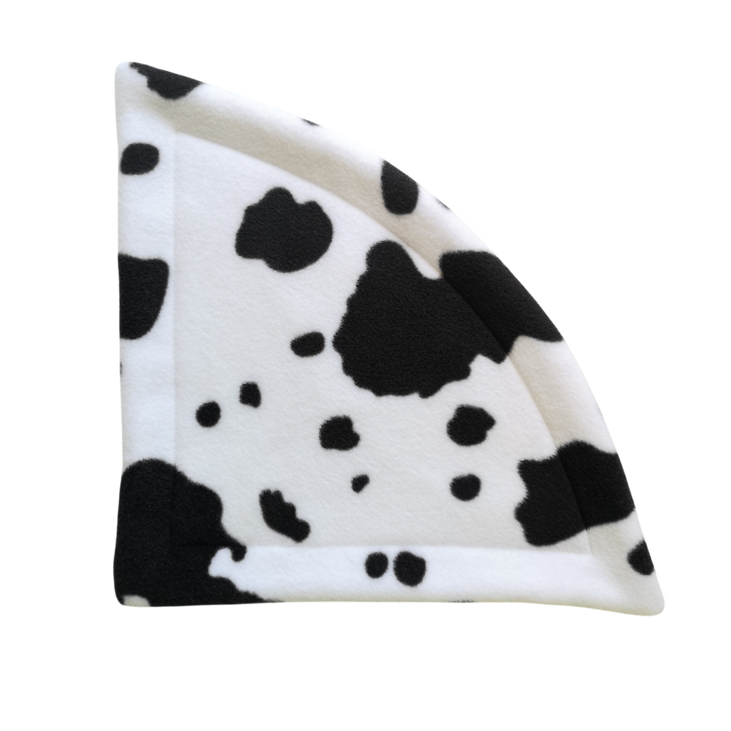 Fleece Corner Mat with Zorb Absorbent Core | Cow Print & Lime Green