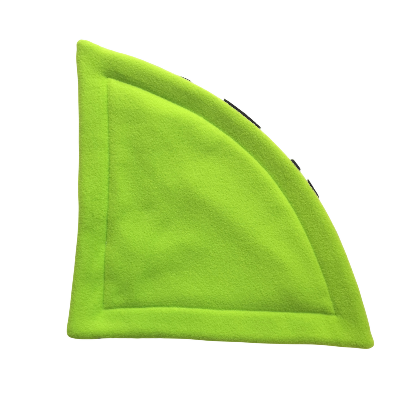 Fleece Corner Mat with Zorb Absorbent Core | Cow Print & Lime Green