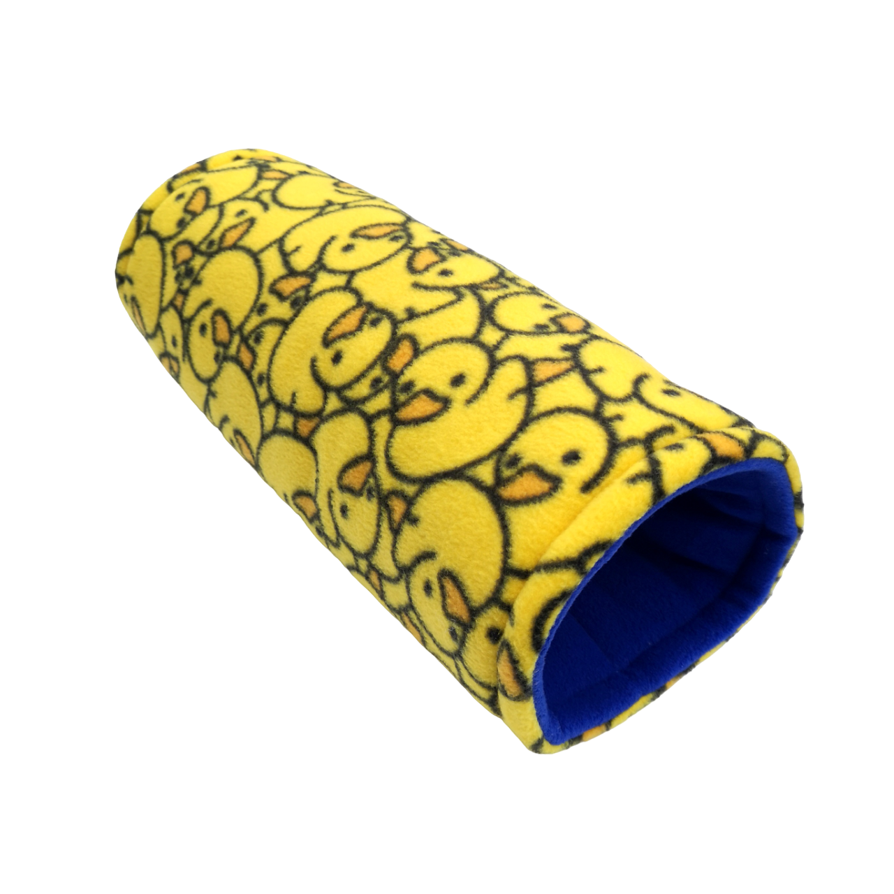 Fleece Tunnel for Small Pets | Rubber Ducks Print | Choose Inner Colour