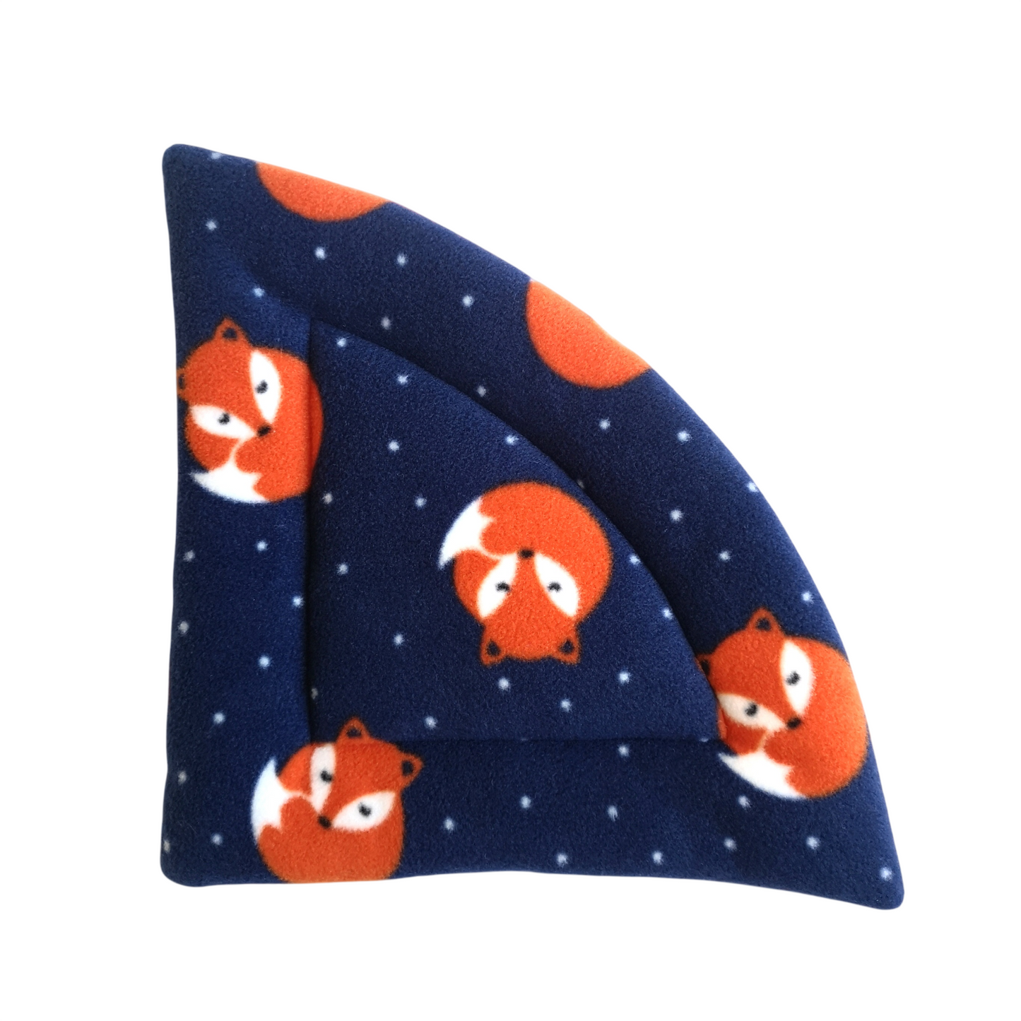 Fleece Corner Padded Mat | Sleepy Fox & Orange