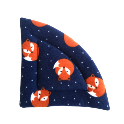 Fleece Corner Padded Mat | Sleepy Fox & Orange
