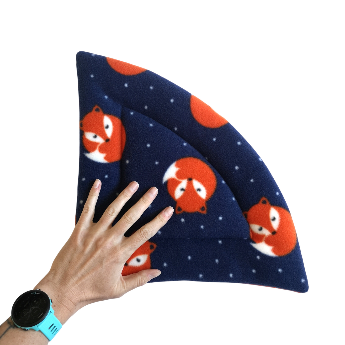 Fleece Corner Padded Mat | Sleepy Fox & Orange