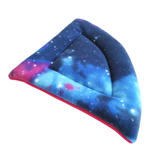 Fleece Corner Padded Mat | Galaxy & Dark Pink