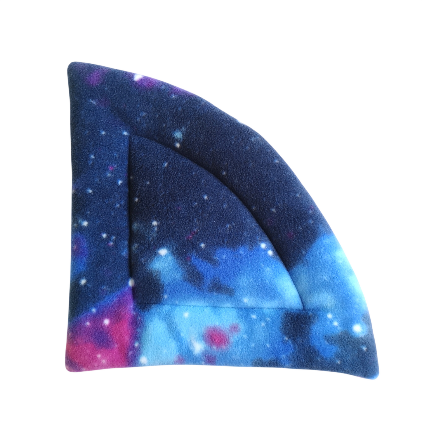 Fleece Corner Padded Mat | Galaxy & Dark Pink