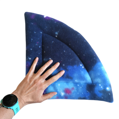 Fleece Corner Padded Mat | Galaxy & Dark Pink