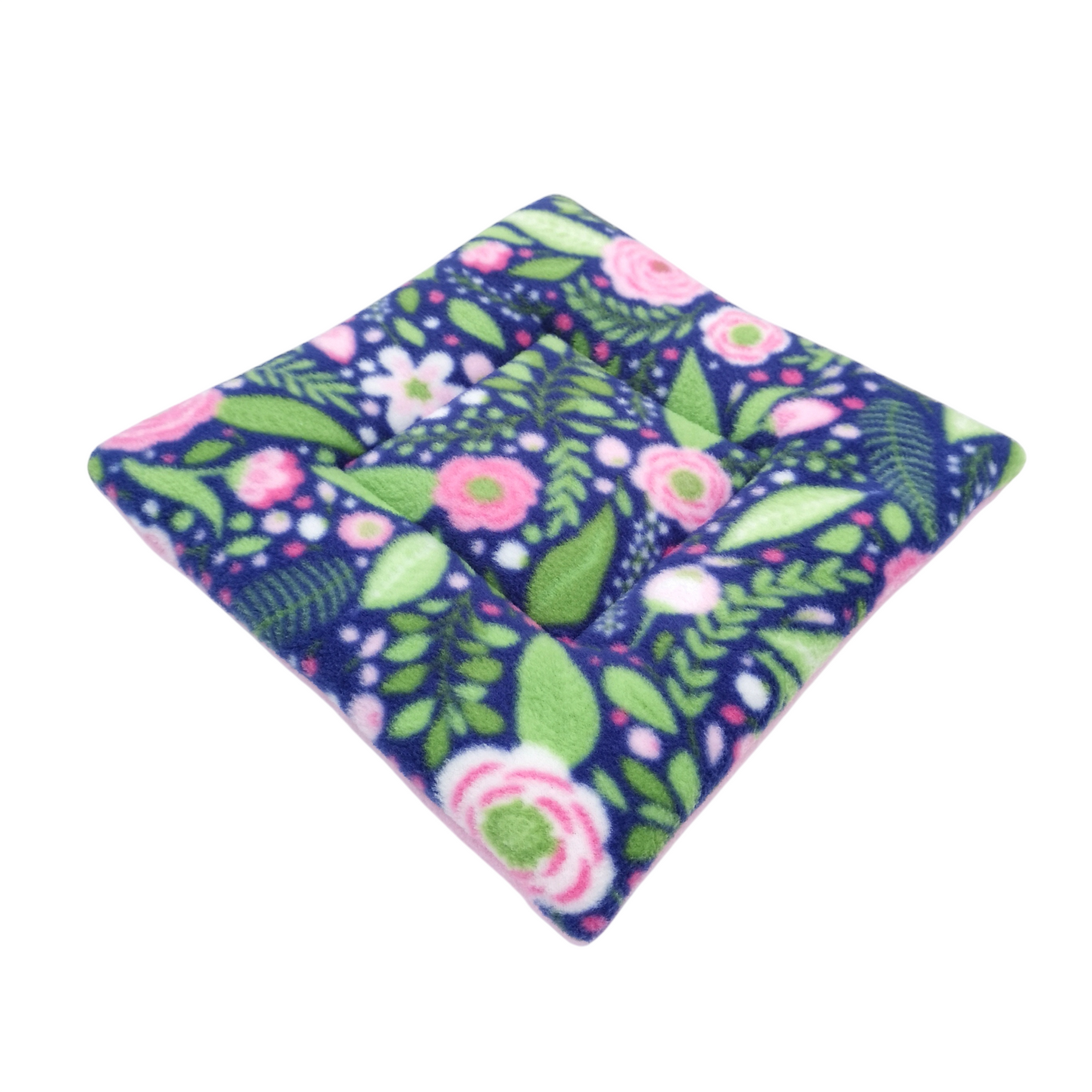 Fleece Padded Mat | Night Garden & Light Pink