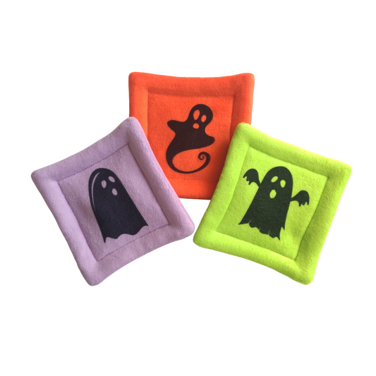 Set of 3 Water Bottle Drip Mats | Halloween Ghosts Print