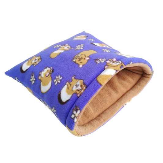 Fleece Sleeping Bag for Small Pets | Guinea Pigs Print