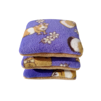 Set of 3 Fleece Pillows | Guinea Pigs Print