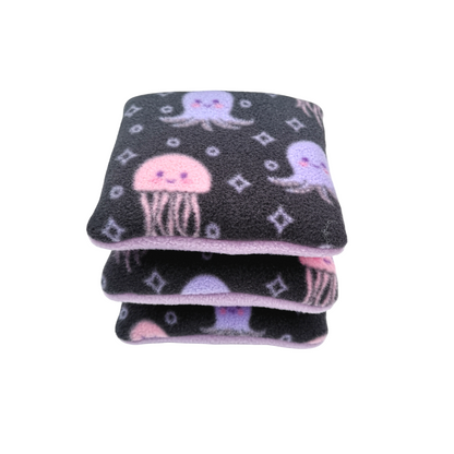 Set of 3 Fleece Pillows | Jellyfish Print & Lilac