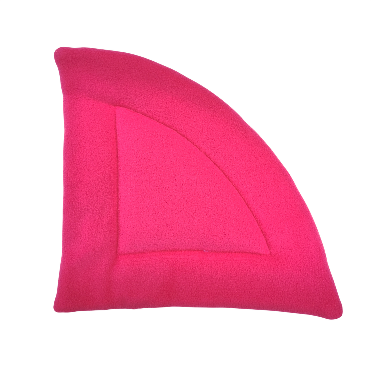 Fleece Corner Padded Mat | Leopard Print & Dark Pink