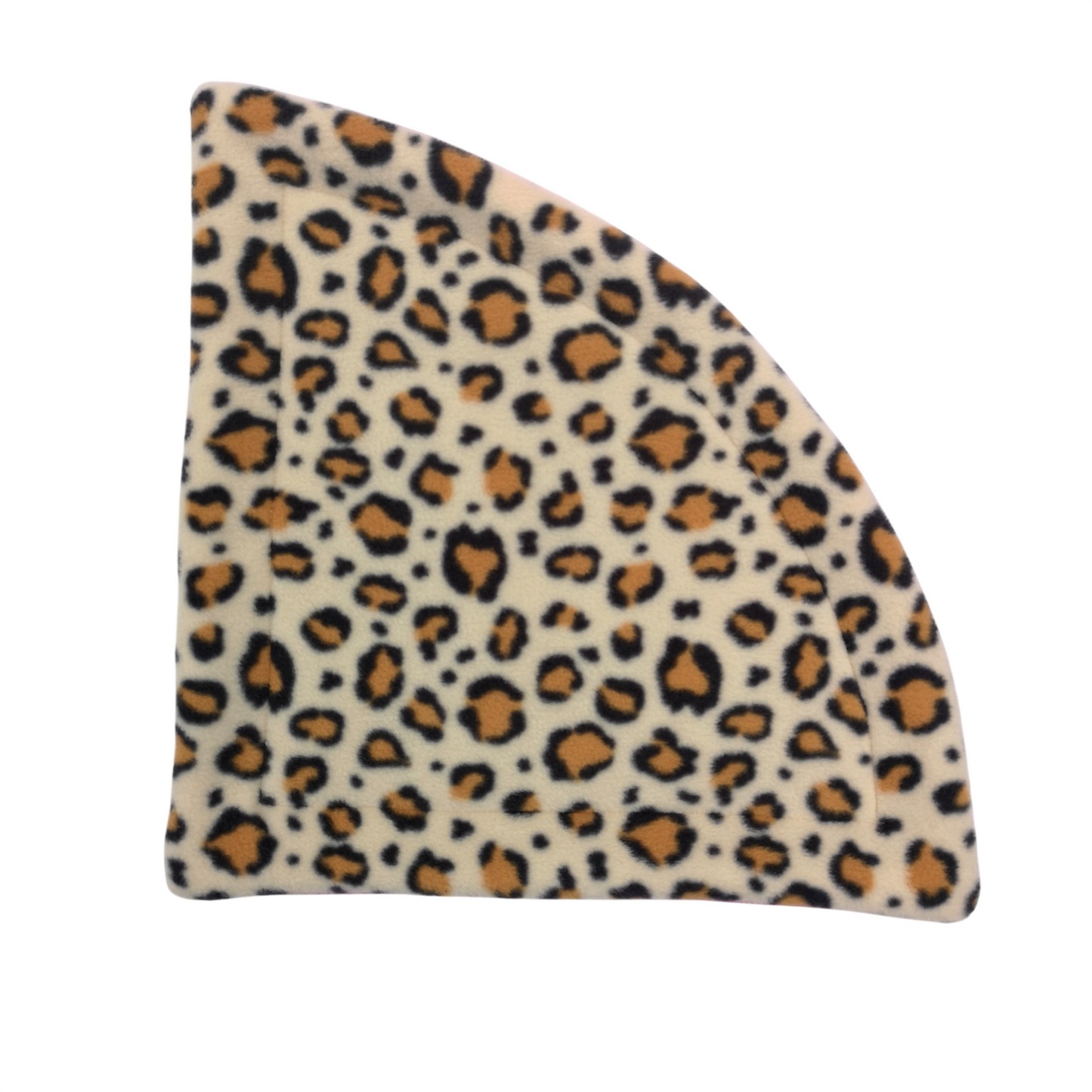 Fleece Corner Mat with Zorb Absorbent Core | Leopard Print & Dark Pink