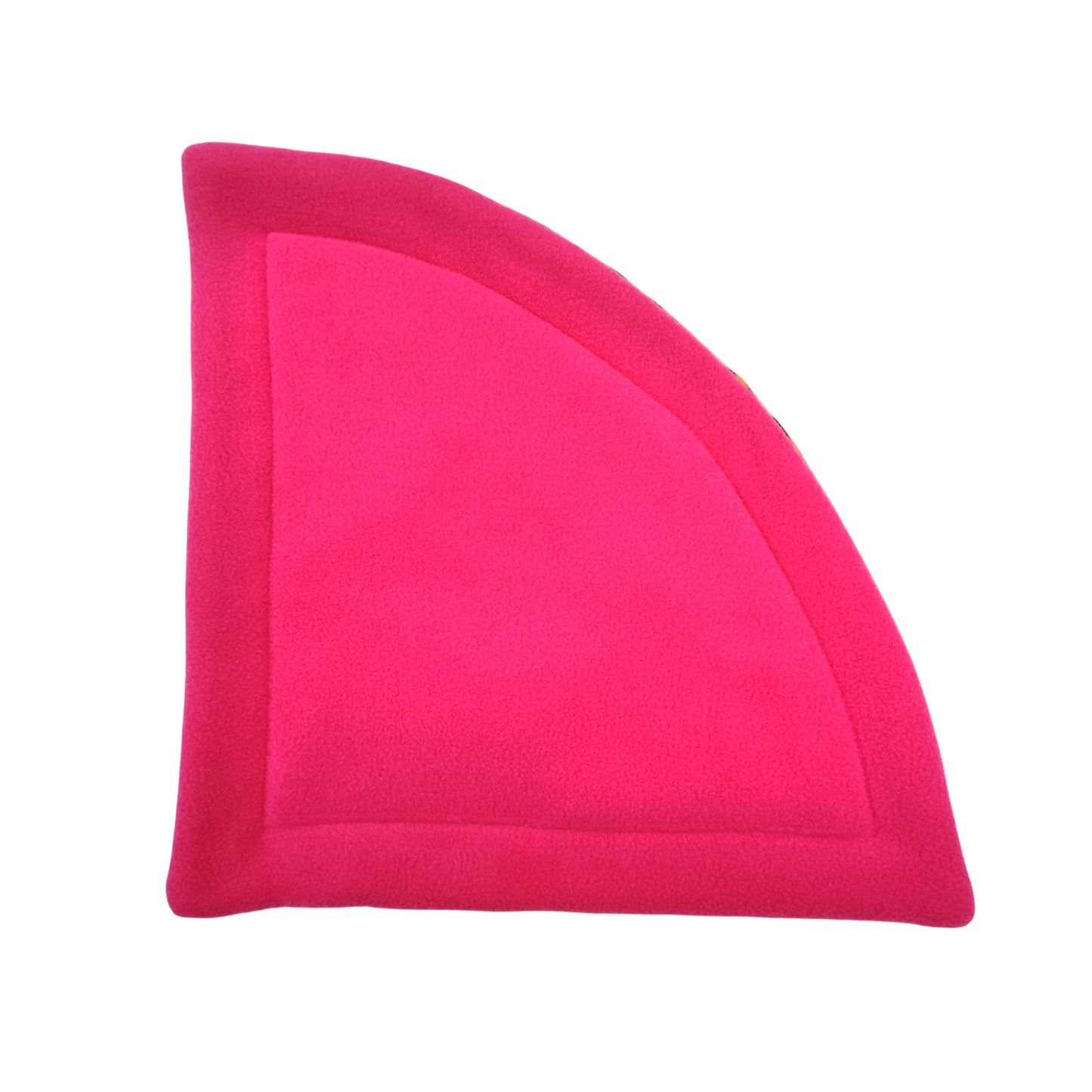 Fleece Corner Mat with Zorb Absorbent Core | Leopard Print & Dark Pink