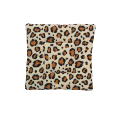 Fleece Padded Mat | Leopard Print & Dark Pink