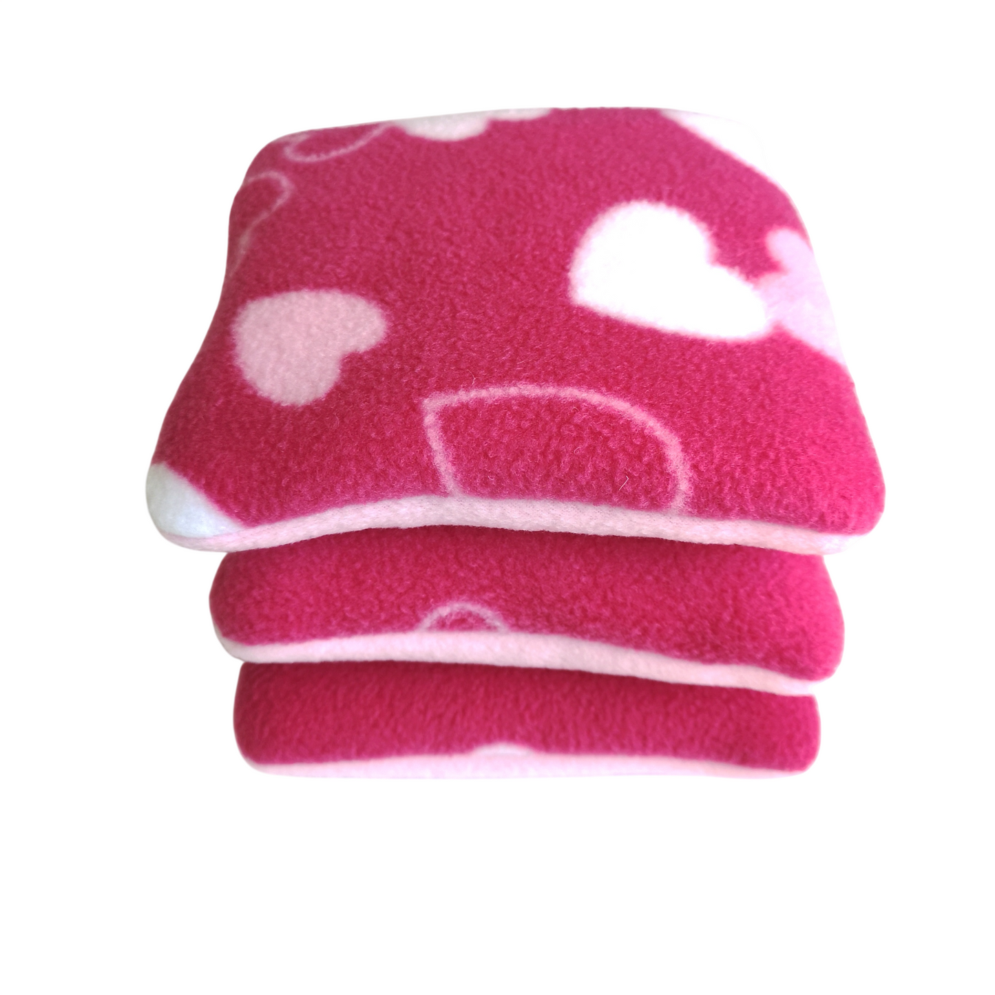 Fleece Pillows | Pink Hearts & Light Pink