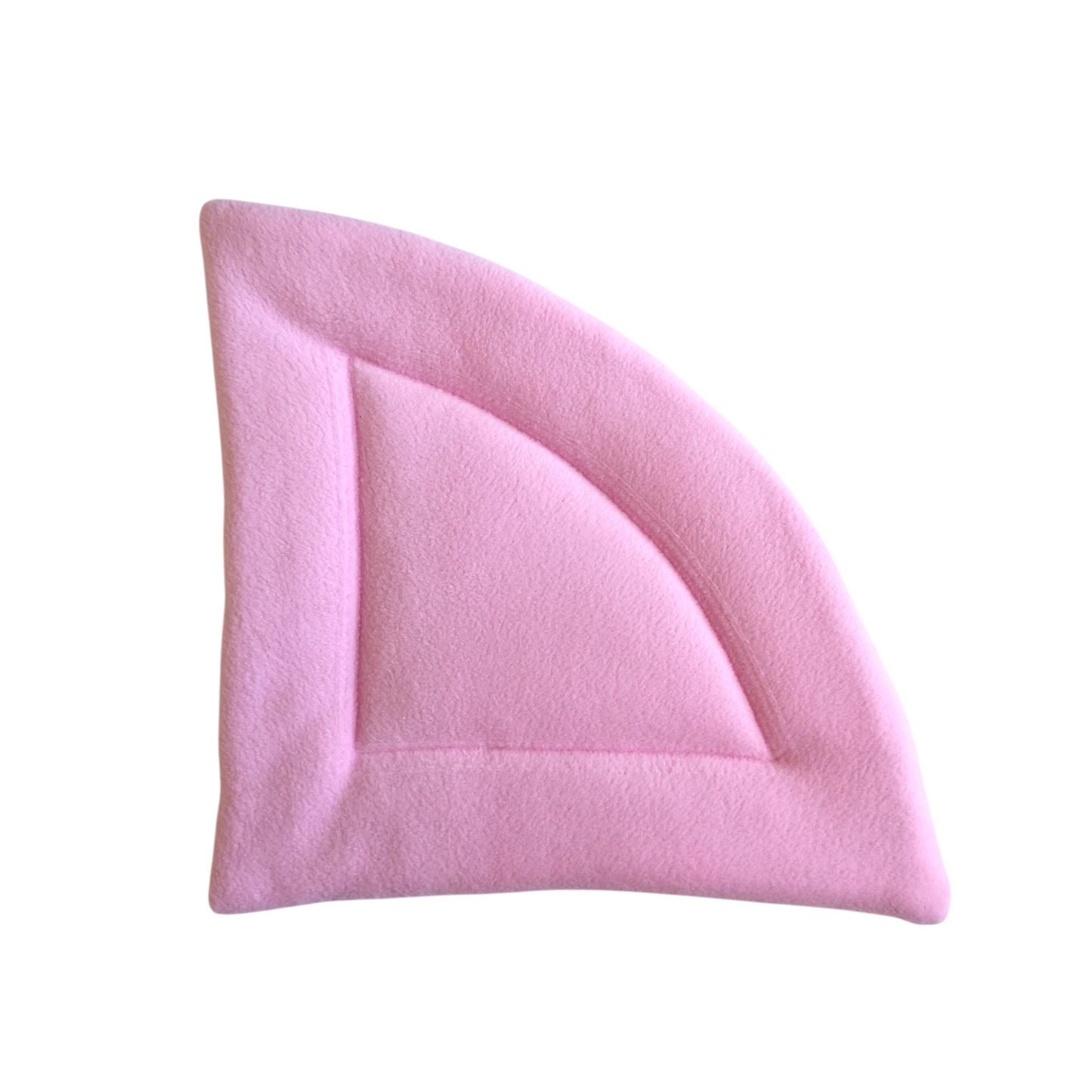 Fleece Corner Padded Mat | Pink Hearts & Light Pink