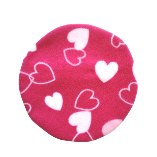 Replacement Fleece Heat Pad Cover | Pink Hearts & Light Pink