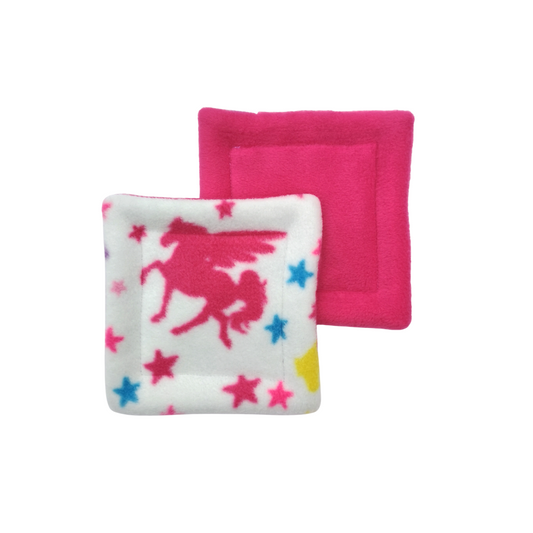 Set of 2 Water Bottle Drip Mats | Unicorns Print & Dark Pink