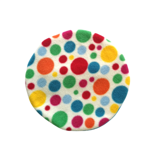 Replacement Fleece Heat Pad Cover | White Multi Spots & Turquoise